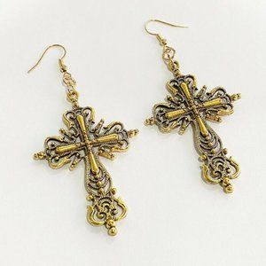 Large Cross Earrings